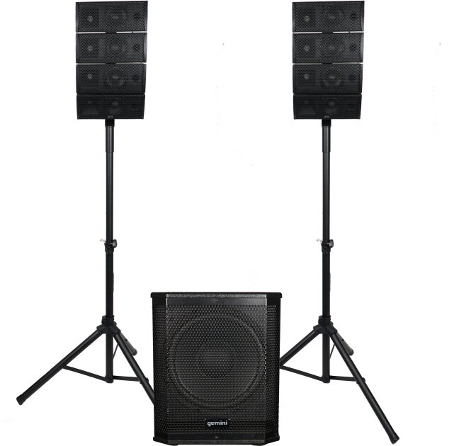 Gemini LRX-448 Portable Line Array PA System with Subwoofer
