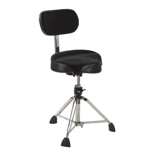 Gibraltar 9608MB Motorcycle-Top Double-Braced Drum Throne, with Back Rest