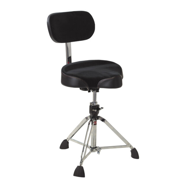 Gibraltar 9608MB Motorcycle-Top Double-Braced Drum Throne, with Back Rest