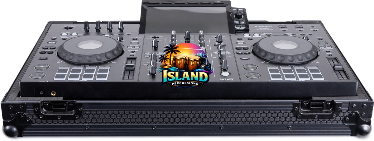 Headliner Pitch Black Low-Profile Flight Case with Wheels for Pioneer DJ XDJ-RX3