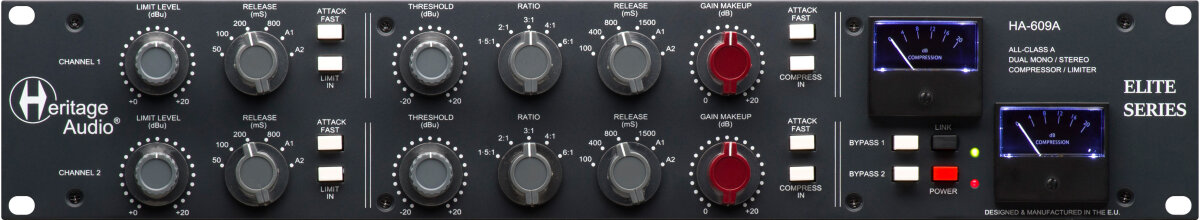 Heritage Audio HA-609A Dual Mono/Stereo Compressor