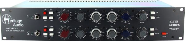 Heritage Audio HA73EQX2 Elite Series 2-Channel Microphone Preamplifier with Equalizer