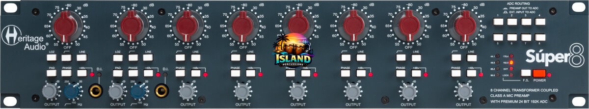Heritage Audio Super 8 Eight-Channel ADAT Microphone Preamp