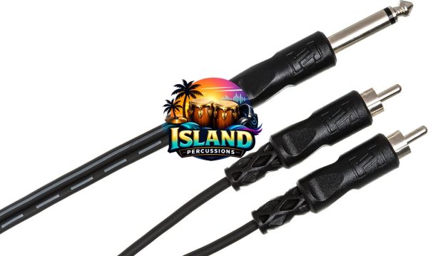 Hosa 1/4" TS to Dual RCA Cable