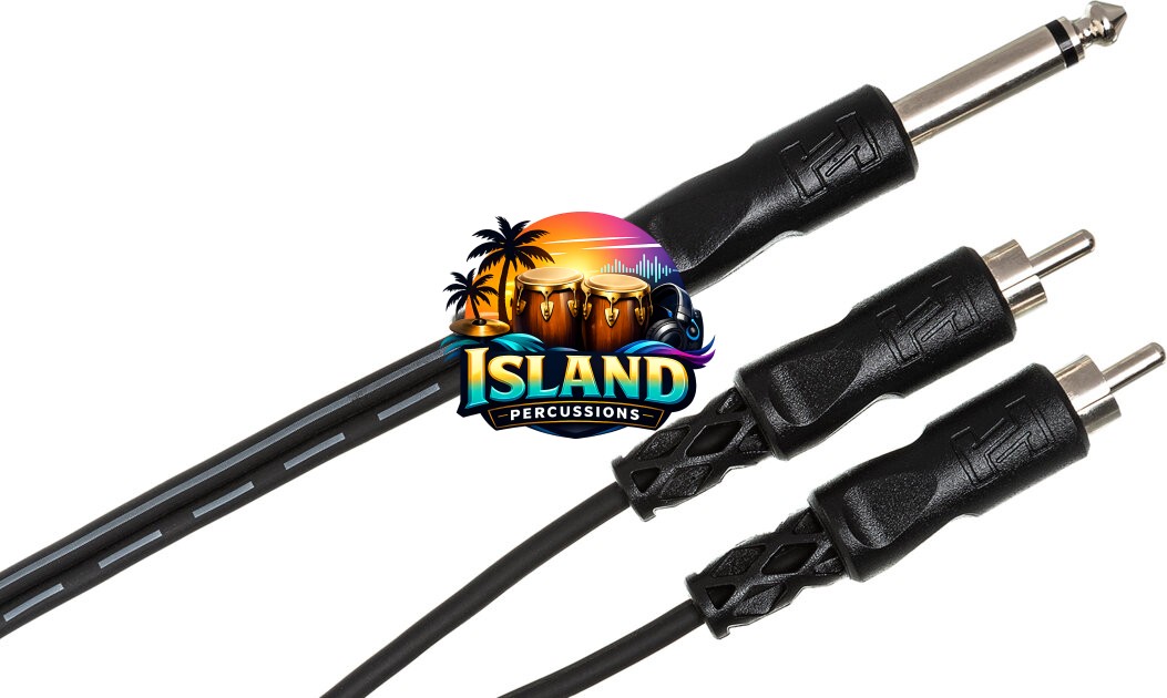 Hosa 1/4" TS to Dual RCA Cable