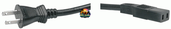 Hosa 2-Wire Un-Grounded Power Cable, 8 feet (Model PWC178)