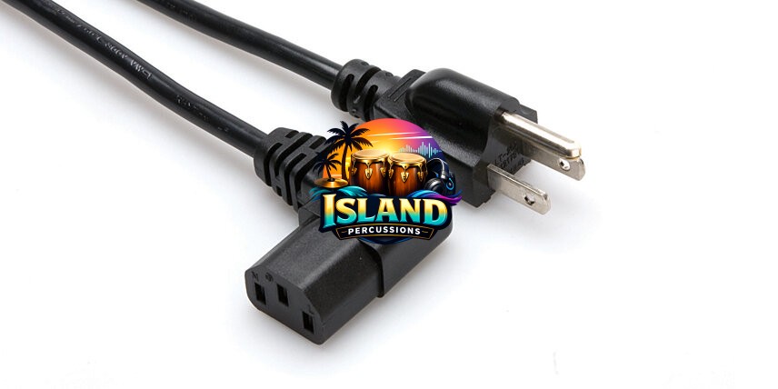 Hosa 3-Wire Grounded Right Angle Power Cable