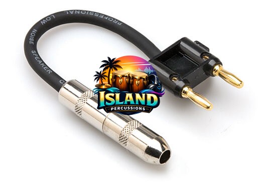 Hosa BNP116BK 16-Gauge 1/4" to Dual Banana Adapter