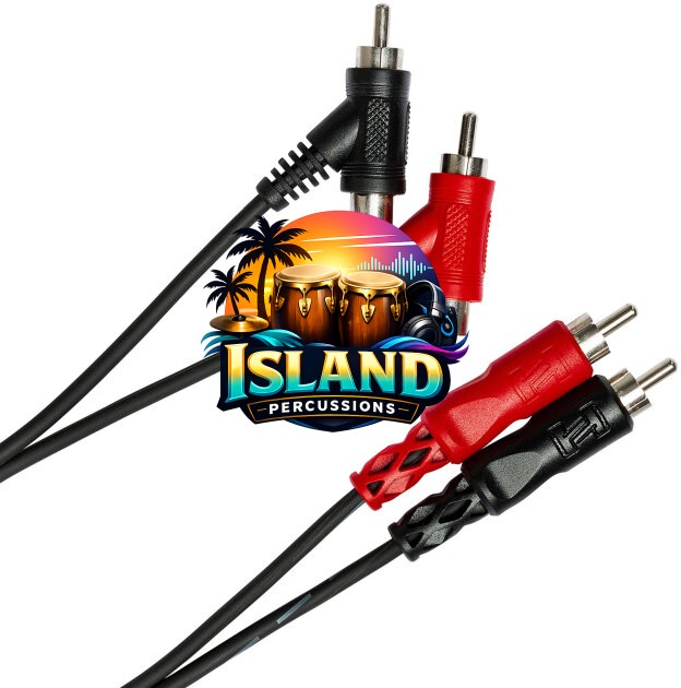 Hosa CRA-200PB Dual RCA to Dual Piggyback RCA Stereo Interconnect Cable