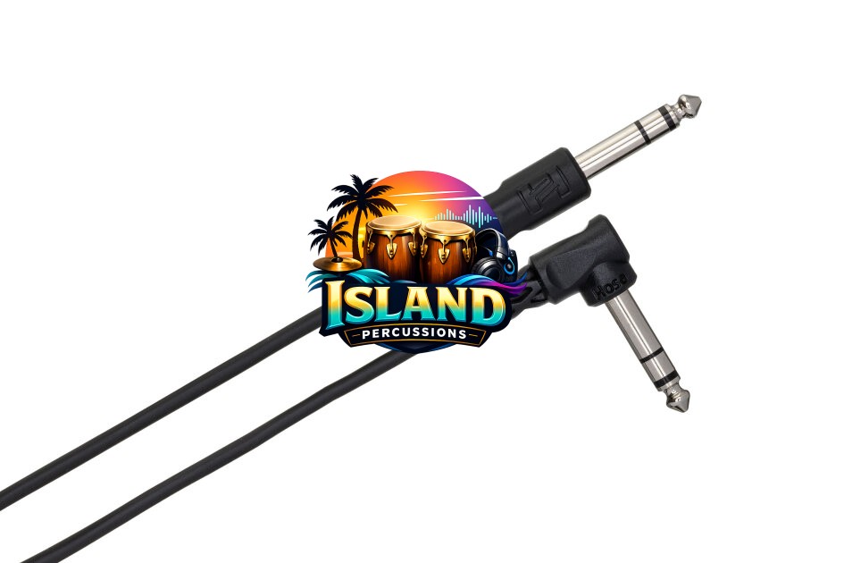 Hosa CSS-100 TRS to Right Angle TRS Interconnect Cable