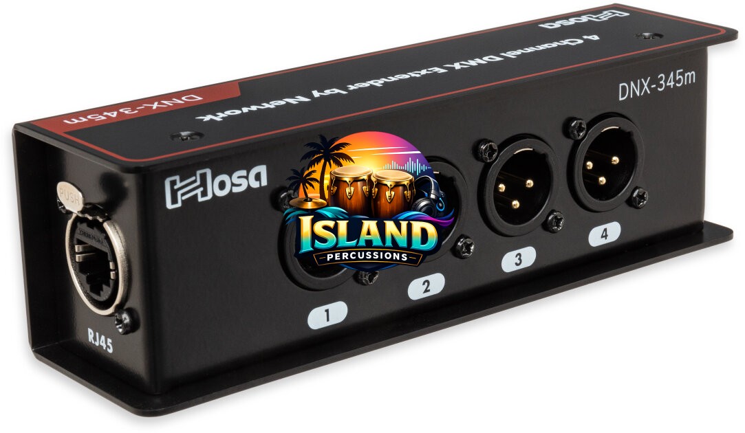 Hosa DNX-345m DMX/AES/Analog Audio Extender, 3-Pin XLR Male to Ethernet/RJ45/CAT5e/CAT6