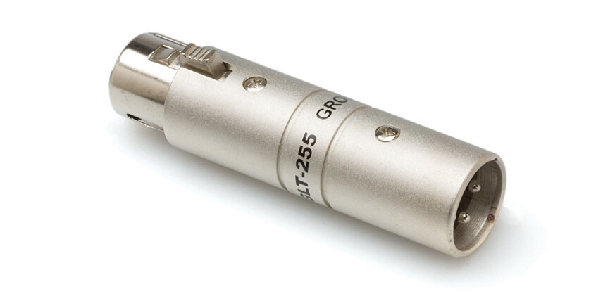 Hosa GLT-255 Ground Lifter, XLR-3F to XLR-3M