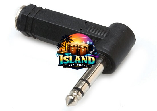 Hosa GPP-273 Right Angle Female TRS 1/4" to Male TRS 1/4" Adapter