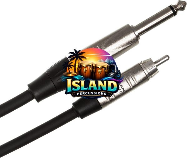 Hosa HPR-000 Pro Unbalanced REAN 1/4-Inch TS to RCA Interconnect Cable