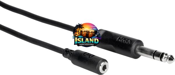 Hosa MHE Female TRS 1/8" to Male TRS 1/4" Headphone Adapter Cable