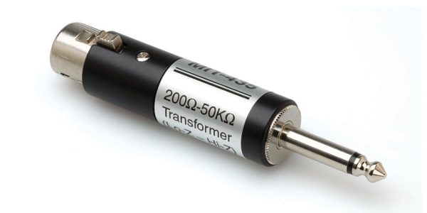 Hosa MIT-435 XLR Female Lo-Z to 1/4" TS Hi-Z Transformer