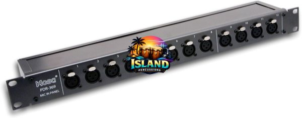 Hosa PDR-369 12 Point XLR3-F to XLR3-M Patch Bay