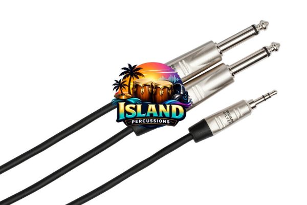 Hosa Pro Stereo Breakout Cable, Stereo 1/8" TRS to Dual Mono 1/4" TS