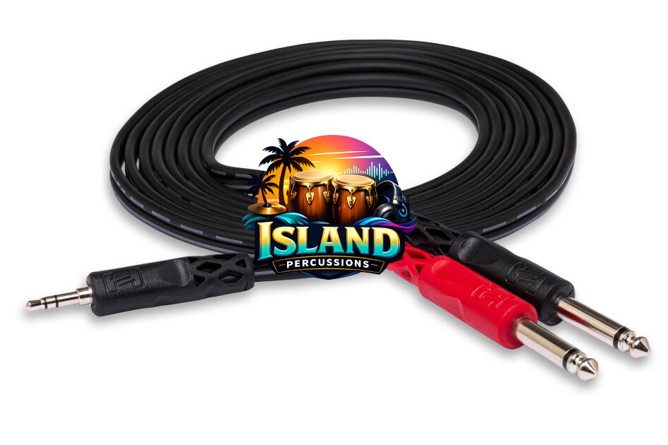 Hosa Stereo 1/8" TRS to Two Mono 1/4" TS Cable