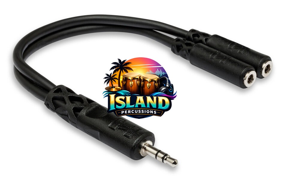 Hosa Stereo Breakout 1/8" Male to Dual 1/8" Female Cable