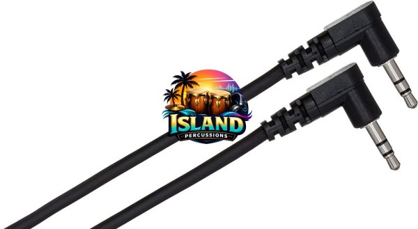Hosa Stereo Interconnect 3.5 mm Right-Angle TRS to Right-Angle TRS Cable