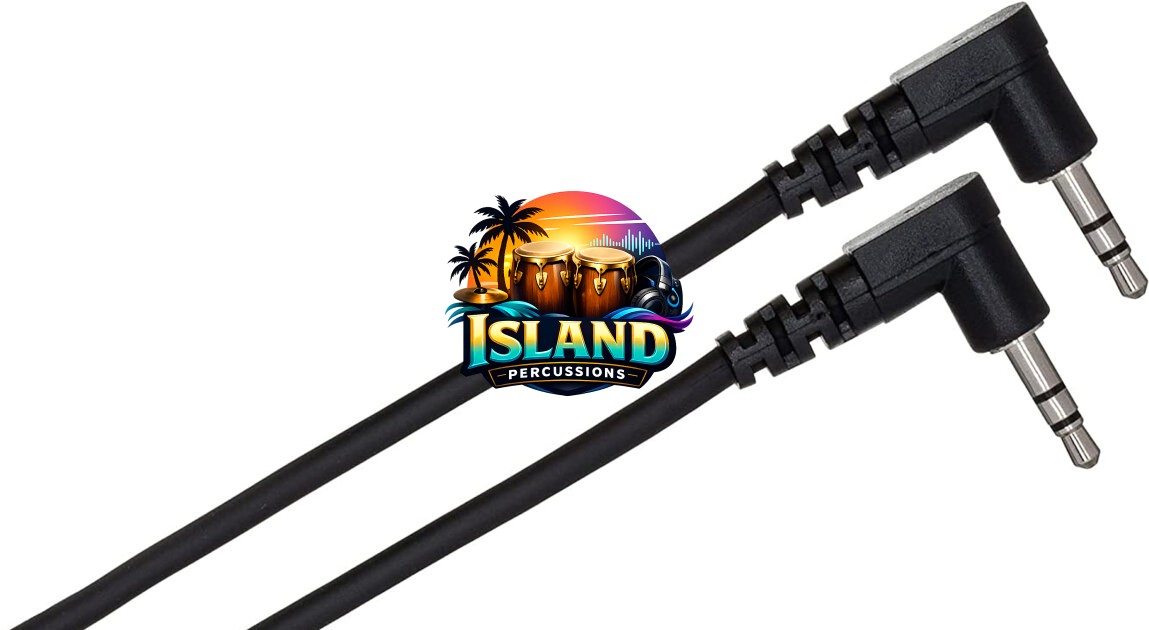 Hosa Stereo Interconnect 3.5 mm Right-Angle TRS to Right-Angle TRS Cable