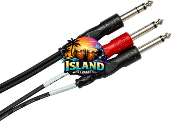 Hosa STP-200 Insert Cable (Stereo 1/4" TRS to Two Mono 1/4" TS)