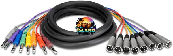 Hosa STX803M Audio Snake (XLR Male to 1/4" TRS x 8)
