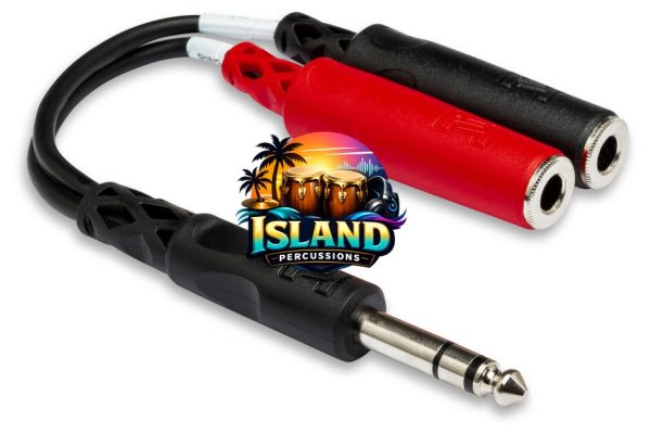 Hosa Y Cable, 1/4" Stereo TRS Male to Dual 1/4" TS Female
