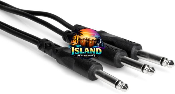 Hosa Y Cable 1/4" TS to Dual 1/4" TS Cable