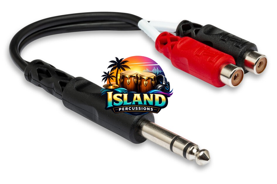 Hosa Y Cable, Stereo 1/4" TRS Male to Dual RCA Female