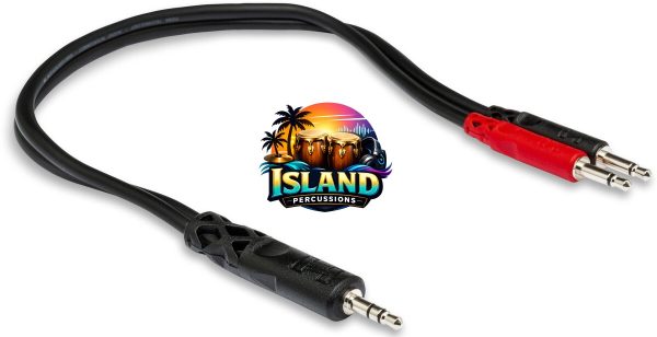 Hosa YMM-152 Stereo Breakout Cable, 3.5 mm TRS to Dual 3.5 mm TS