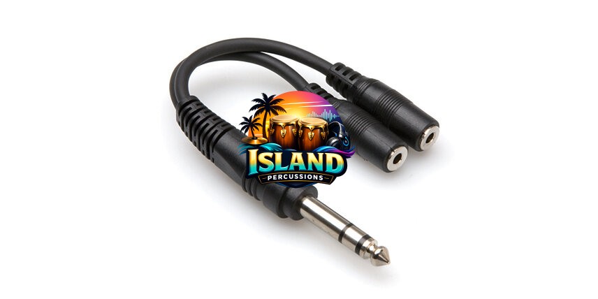 Hosa YMP-234 Male TRS 1/4" to Dual Female TRS 1/8" (3.5mm) Y-Cable