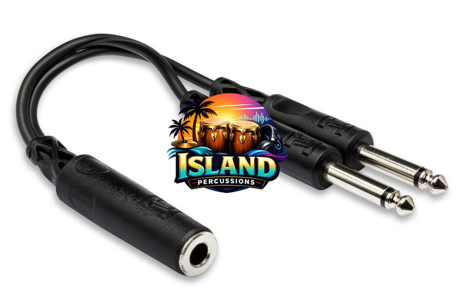 Hosa YPP-106 1/4" TS Female to Dual 1/4" TS Y Adapter Cable