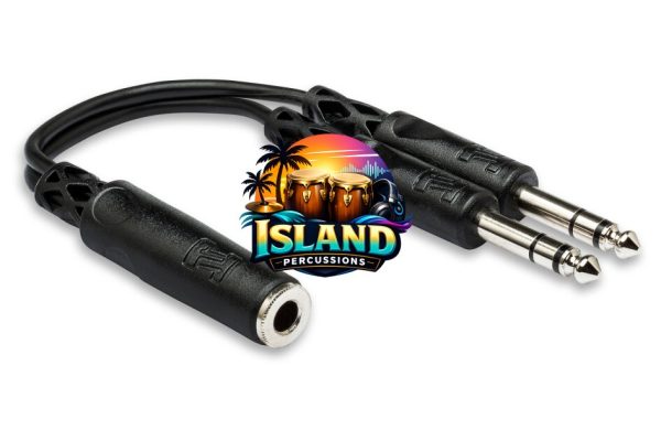 Hosa YPP-308 Y Cable, 1/4" TRS-F to Dual 1/4" TRS