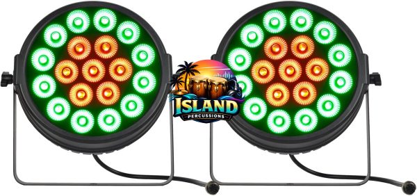 JMAZ Versa Flex Par QUAD19 Stage Lights (Pair) for Versa Flex Bar System