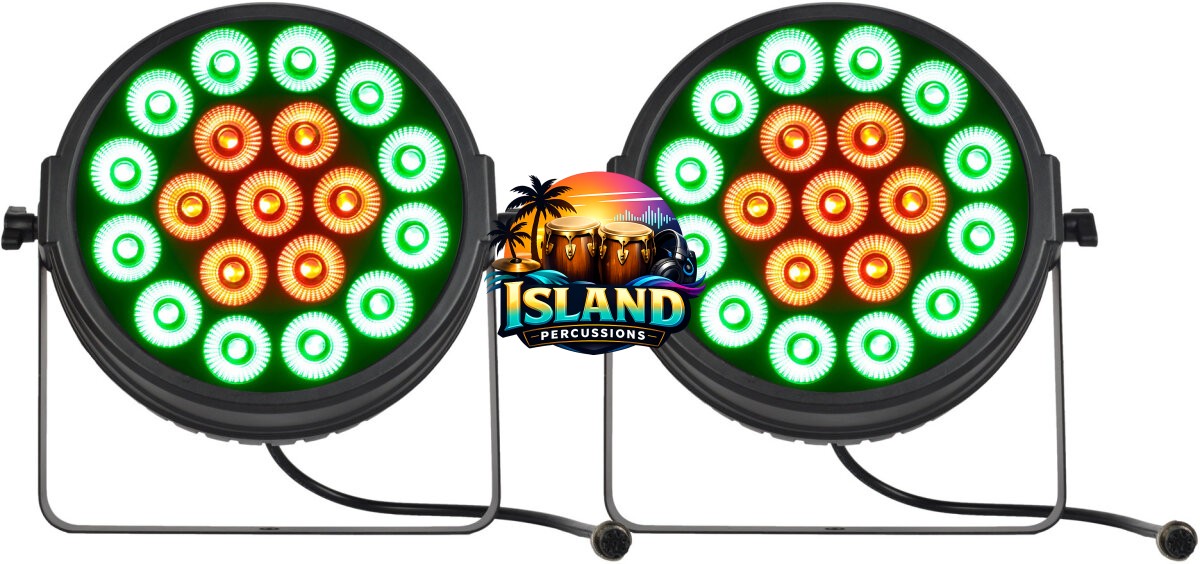 JMAZ Versa Flex Par QUAD19 Stage Lights (Pair) for Versa Flex Bar System