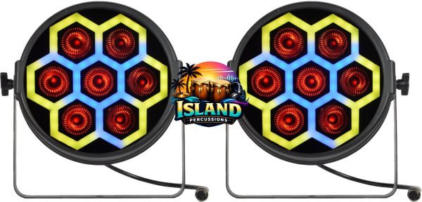 JMAZ Versa Flex PAR TRON7 Stage Lights (Pair) for Versa Flex Bar System