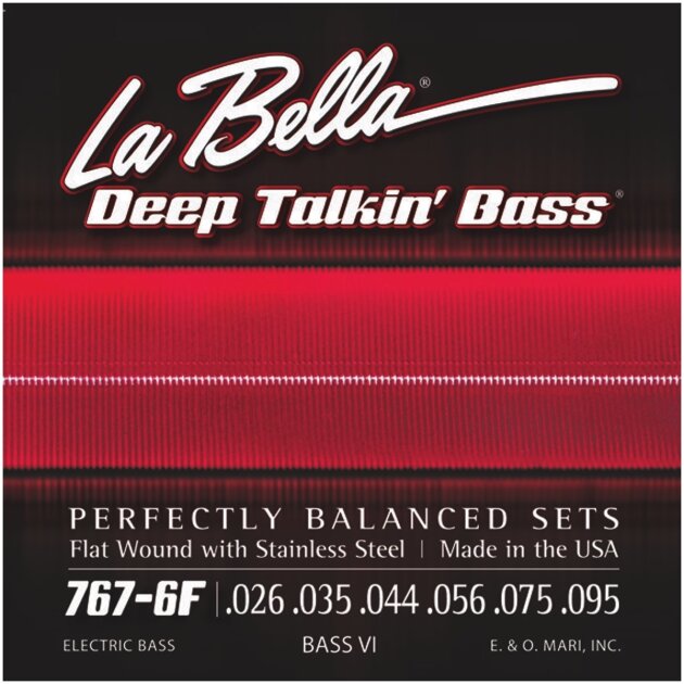 La Bella 767-6F Deep Talkin Bass VI Flatwound Electric Bass Strings