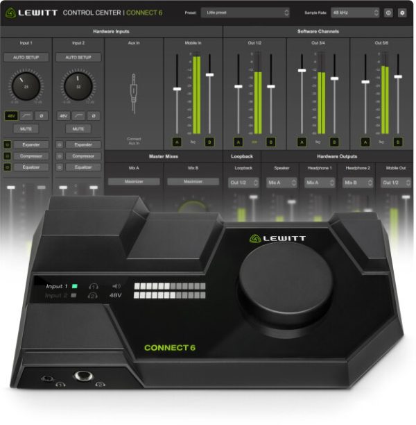 Lewitt Connect 6 DSP-Powered USB Audio Interface