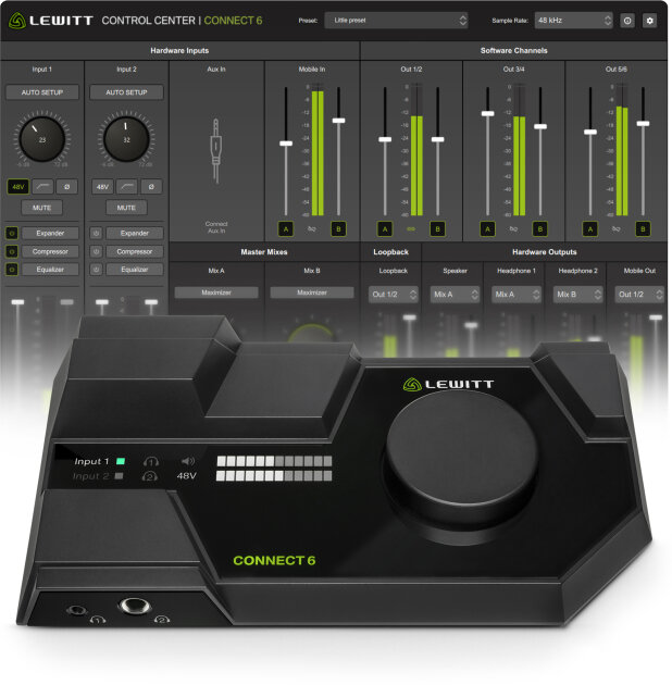 Lewitt Connect 6 DSP-Powered USB Audio Interface