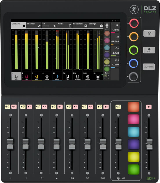 Mackie DLZ Creator Adaptive Digital Mixer for Podcasting and Streaming