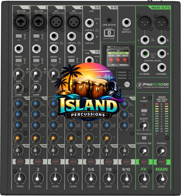 Mackie ProFX10 GO Battery-Powered Mixer, 10-Channel