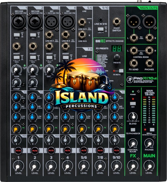 Mackie ProFX10v3 Professional USB Mixer, 10-Channel