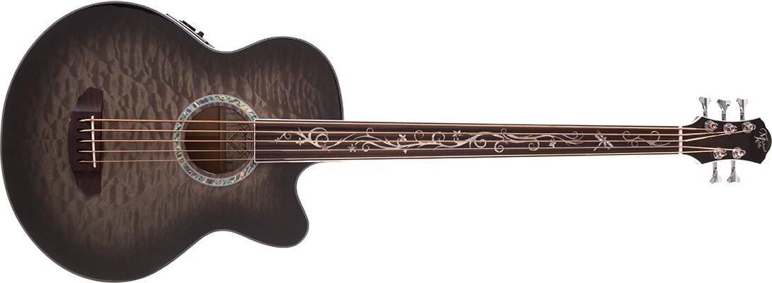 Michael Kelly Dragonfly 5 Acoustic-Electric Bass Guitar, 5-String, Pau Ferro Fretless Fingerboard
