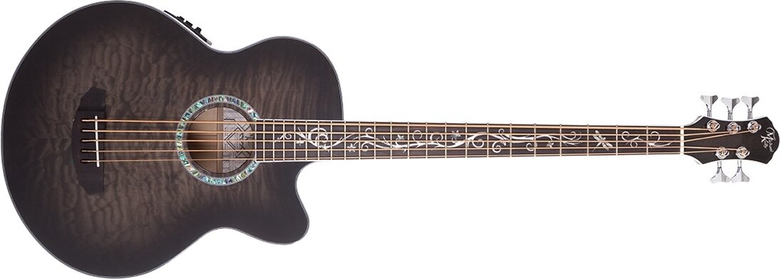 Michael Kelly Dragonfly 5 Acoustic-Electric Bass Guitar, 5-String, Pau Ferro Fingerboard