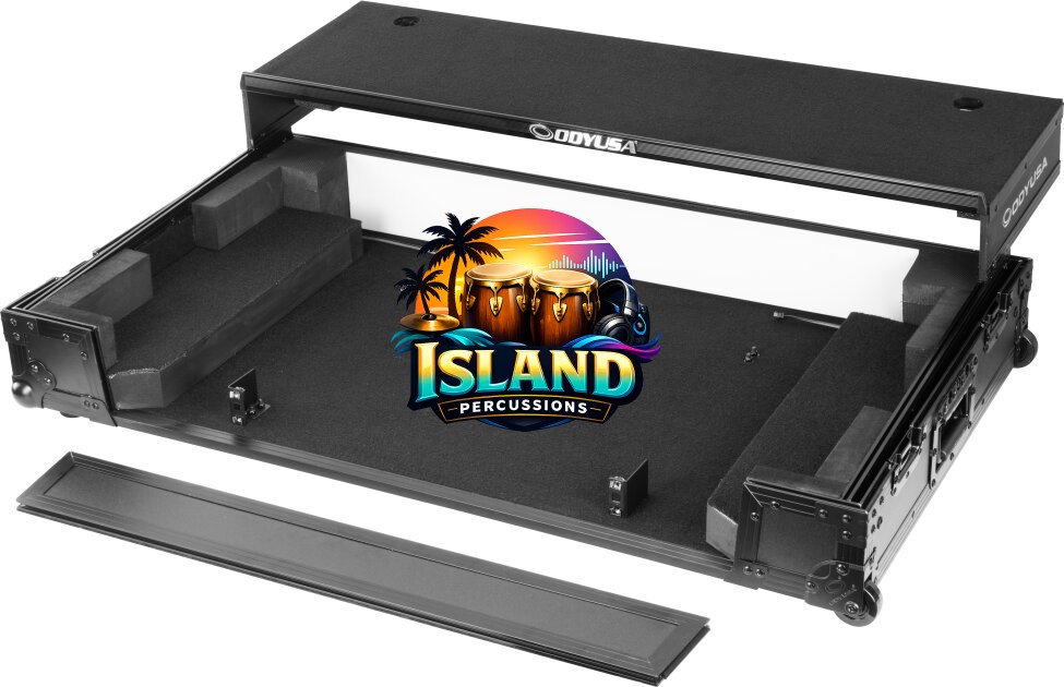 Odyssey 1U LED Flight Effects Case for AlphaTheta XDJ-AZ with Glide Style Platform and Wheels