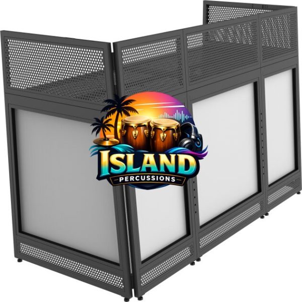 Odyssey DJBOOTHM78 Wide Surface TV-Mountable DJ Battle Booth with Removable Top