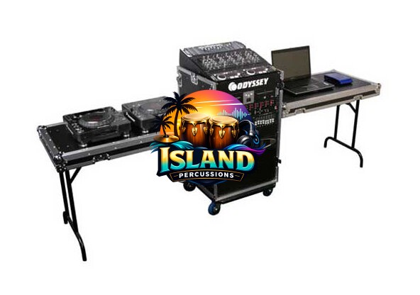 Odyssey FZ1116WDLXII Flight Zone Combo Rack Case with Casters and Dual Workstation Tables