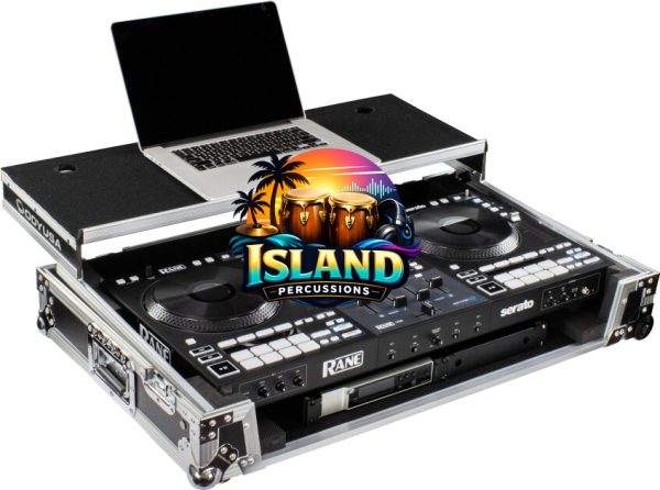 Odyssey Rane Four 1U-Flight Case with Glide Style Laptop Platform and Wheels